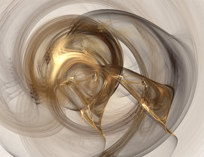 Black & Gold Spiral Abstract Design Print 100% Australian Made