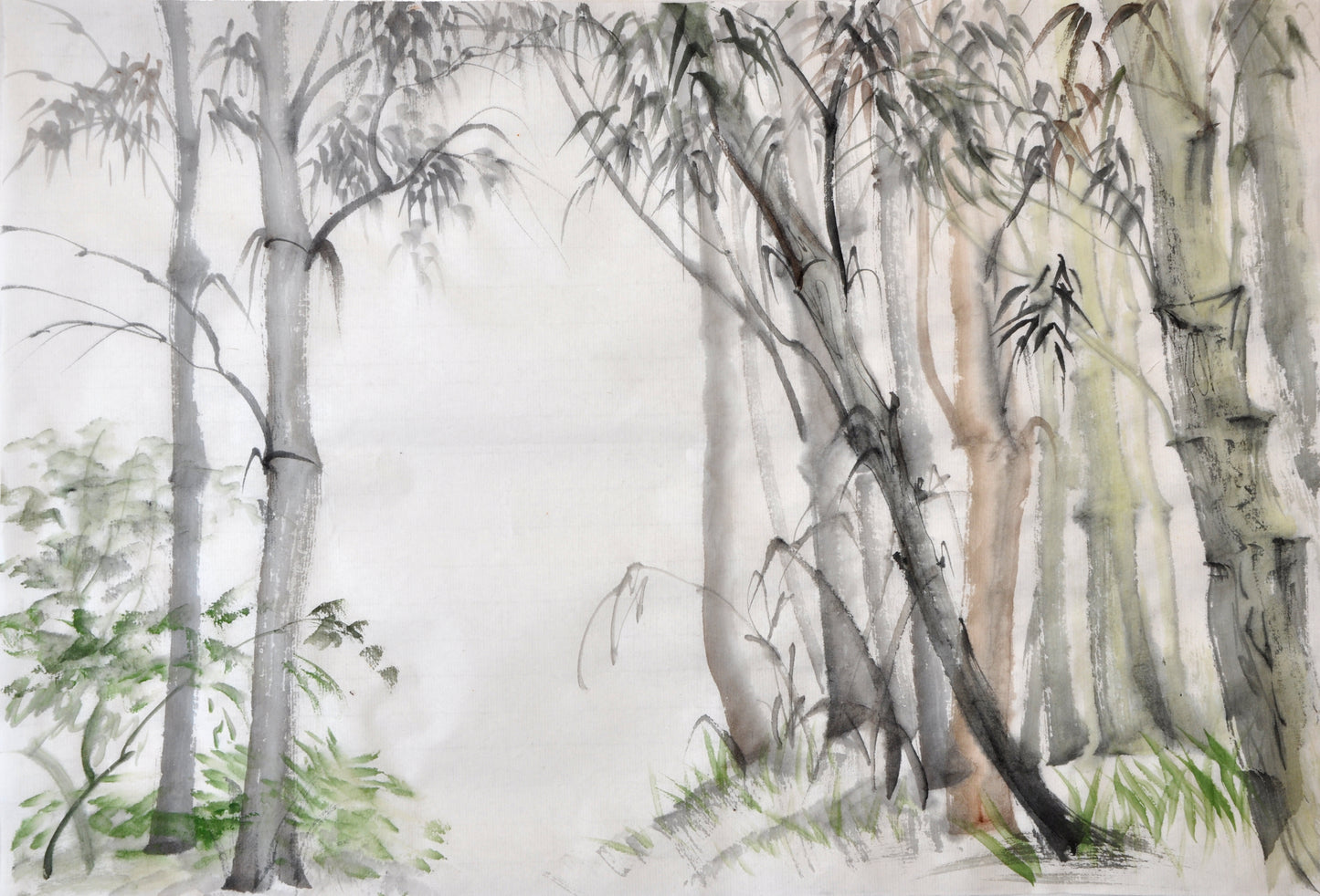 Bamboo Tree Watercolour Painting Print 100% Australian Made