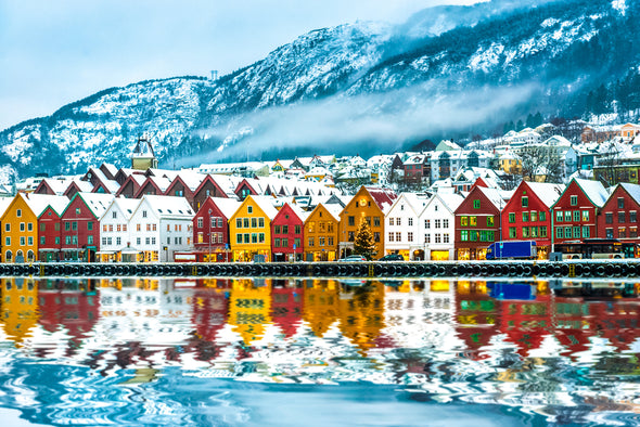 Bergen City in Norway Photograph Print 100% Australian Made