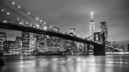 Brooklyn Bridge & NY City B&W Photograph Print 100% Australian Made