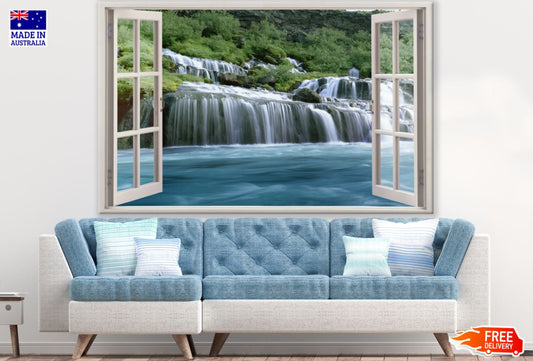 Waterfall View from Window Photograph Print 100% Australian Made