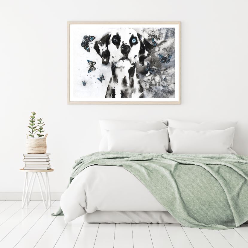 Dalmation Dog Portrait Watercolor Painting Home Decor Premium Quality Poster Print Choose Your Sizes