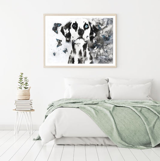 Dalmation Dog Portrait Watercolor Painting Home Decor Premium Quality Poster Print Choose Your Sizes