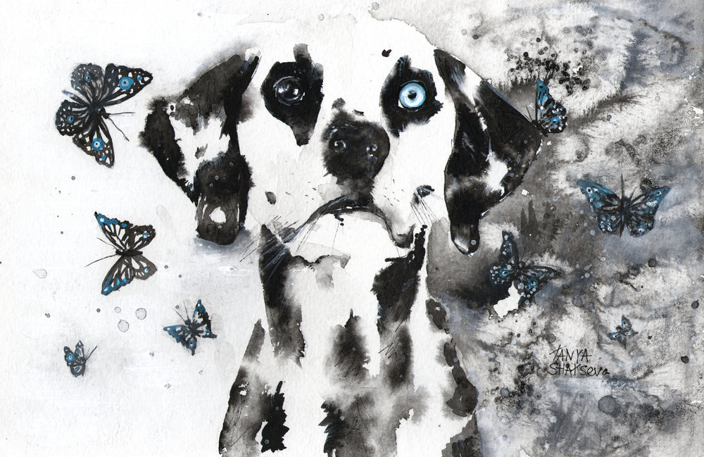 Dalmation Dog Watercolor Painting Print 100% Australian Made