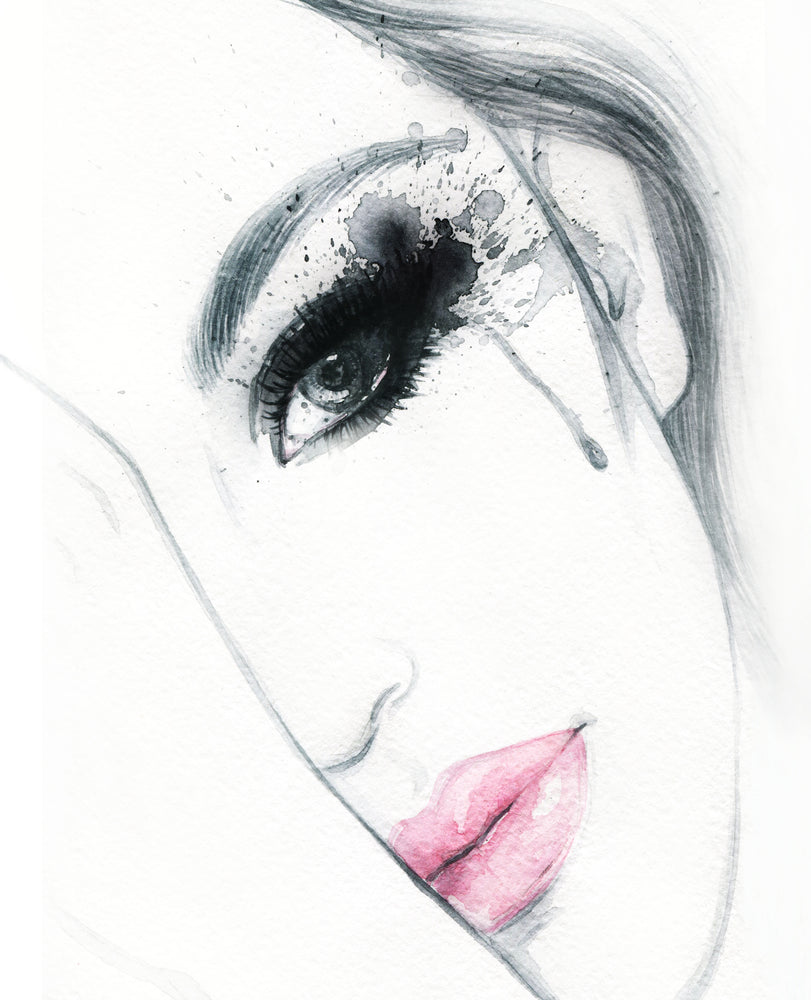 Woman Face Abstract Watercolor Painting Home Decor Premium Quality Poster Print Choose Your Sizes