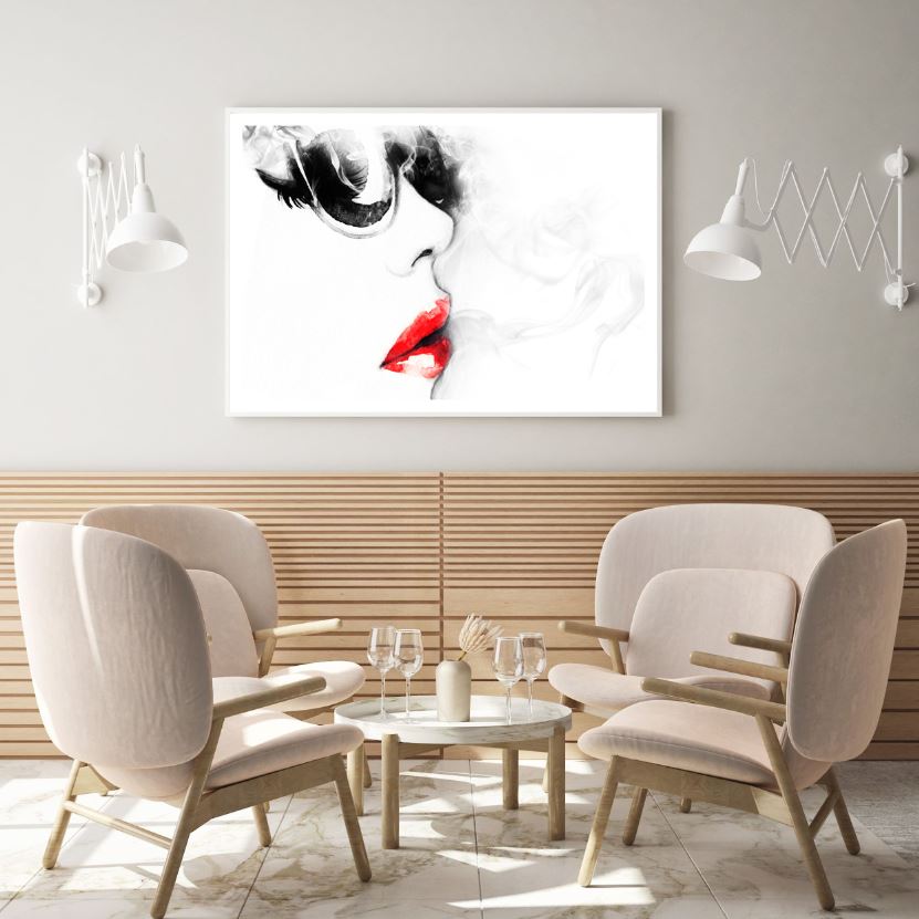 Woman Face Abstract Watercolor Painting Home Decor Premium Quality Poster Print Choose Your Sizes