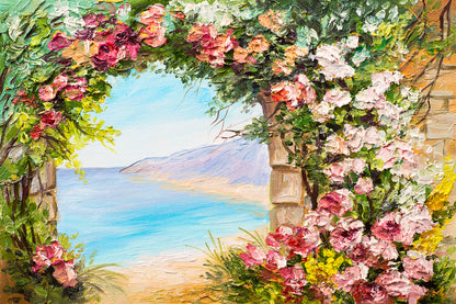 Garden Floral Arches Painting Print 100% Australian Made