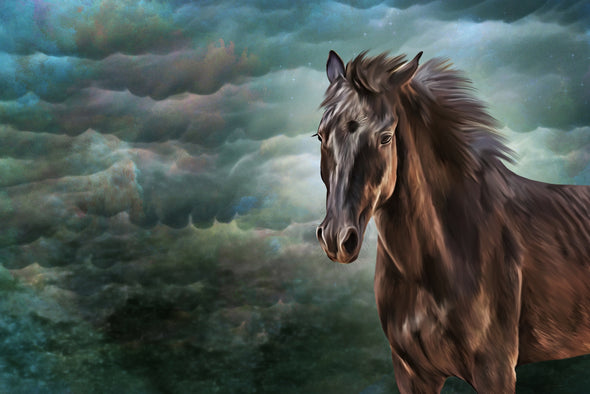 Stunning Horse Painting Portrait Print 100% Australian Made