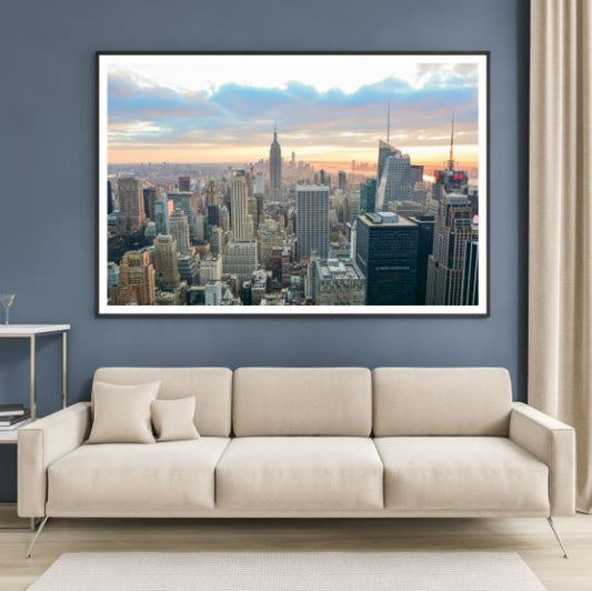 City Skyline View Photograph Home Decor Premium Quality Poster Print Choose Your Sizes