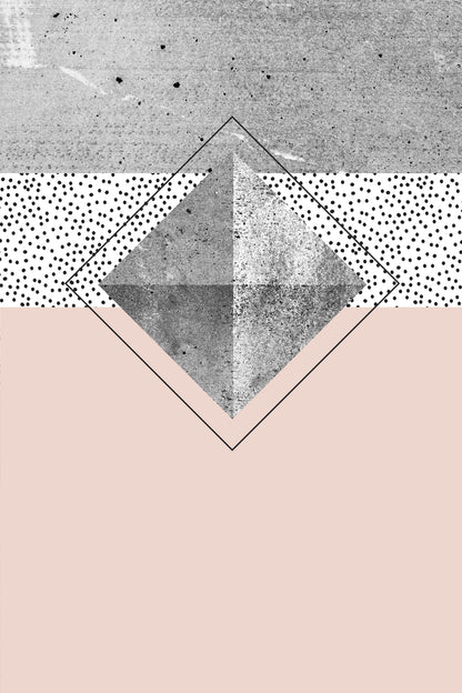 Pink & Grey Abstract Design Home Decor Premium Quality Poster Print Choose Your Sizes