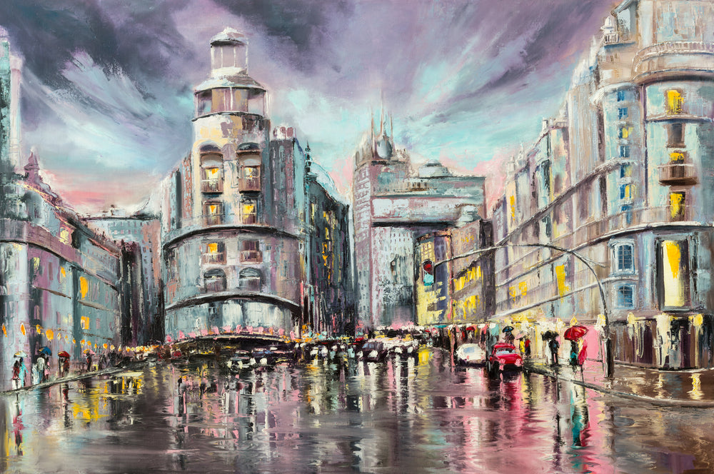 City Buildings Watercolor Painting Print 100% Australian Made