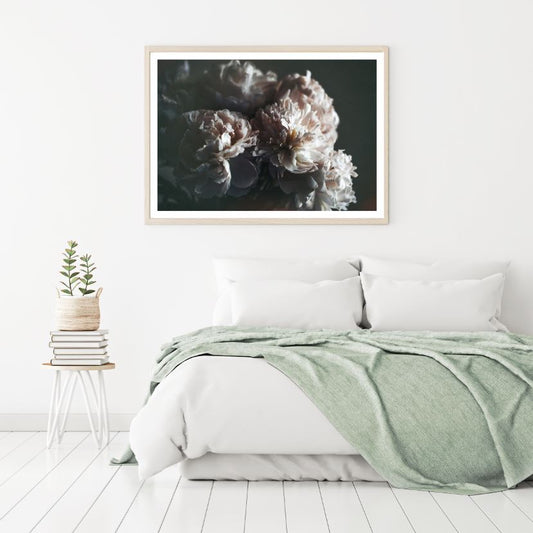 Pink Peony Flowers Closeup Photograph Home Decor Premium Quality Poster Print Choose Your Sizes