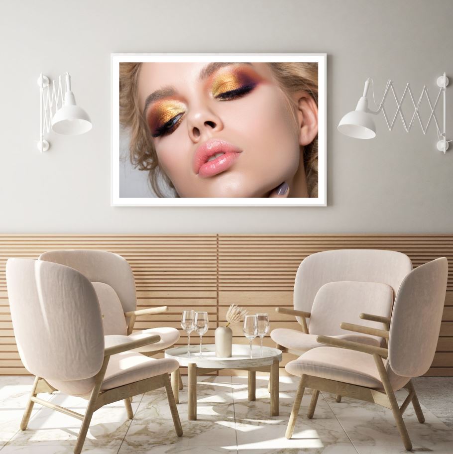 Girl with Makeup Face Photograph Home Decor Premium Quality Poster Print Choose Your Sizes