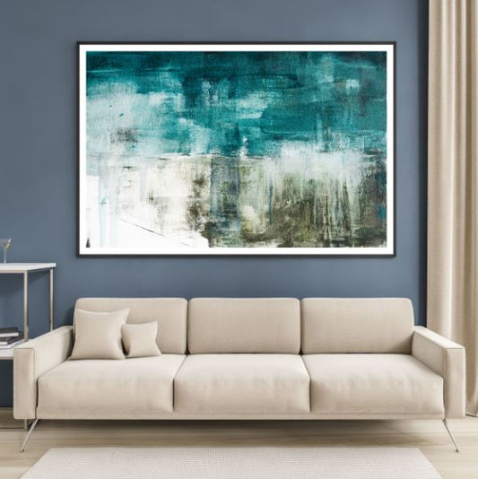 Blue White & Grey Abstract Design Home Decor Premium Quality Poster Print Choose Your Sizes