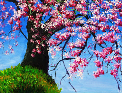 Pink Flower Tree Painting Print 100% Australian Made