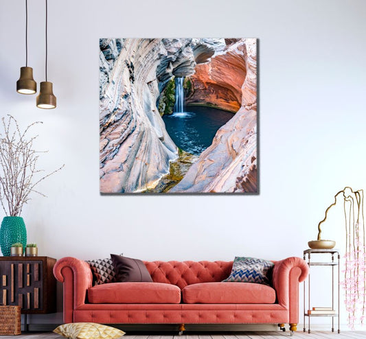 Square Canvas Sea Cave Scenery Photograph High Quality Print 100% Australian Made