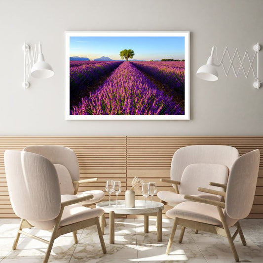 Lavender Field Scenery Photograph Home Decor Premium Quality Poster Print Choose Your Sizes