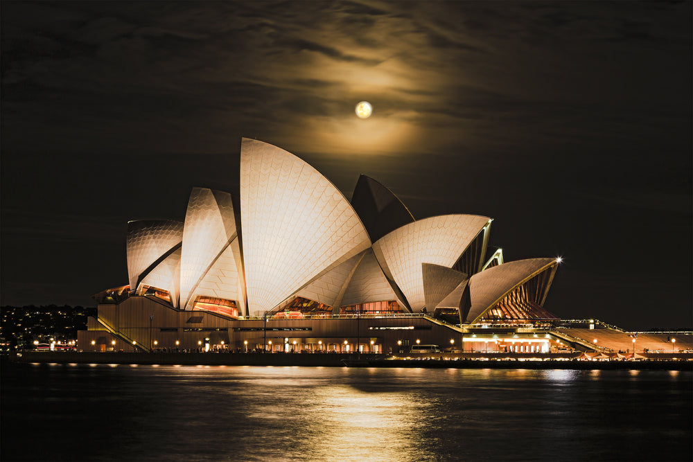 Opera House Night View Photograph Print 100% Australian Made