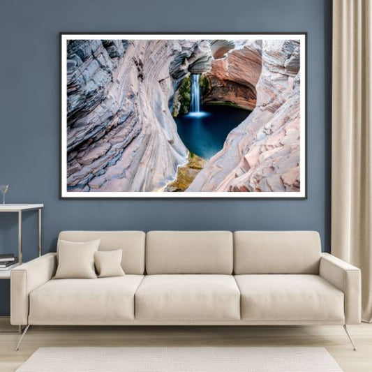 Natural Pool with Rocks Scenery Photograph Home Decor Premium Quality Poster Print Choose Your Sizes