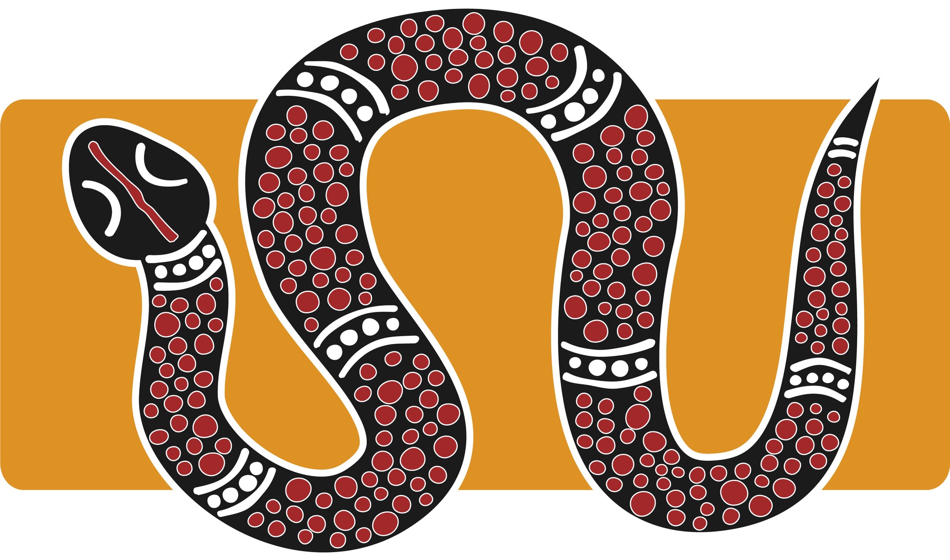 Aboriginal Snake Design Print 100% Australian Made