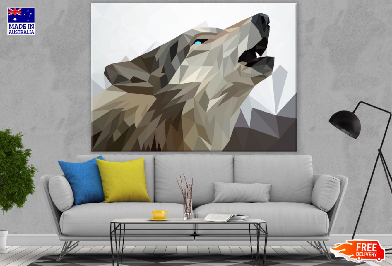 Abstract Wolf Design Print 100% Australian Made