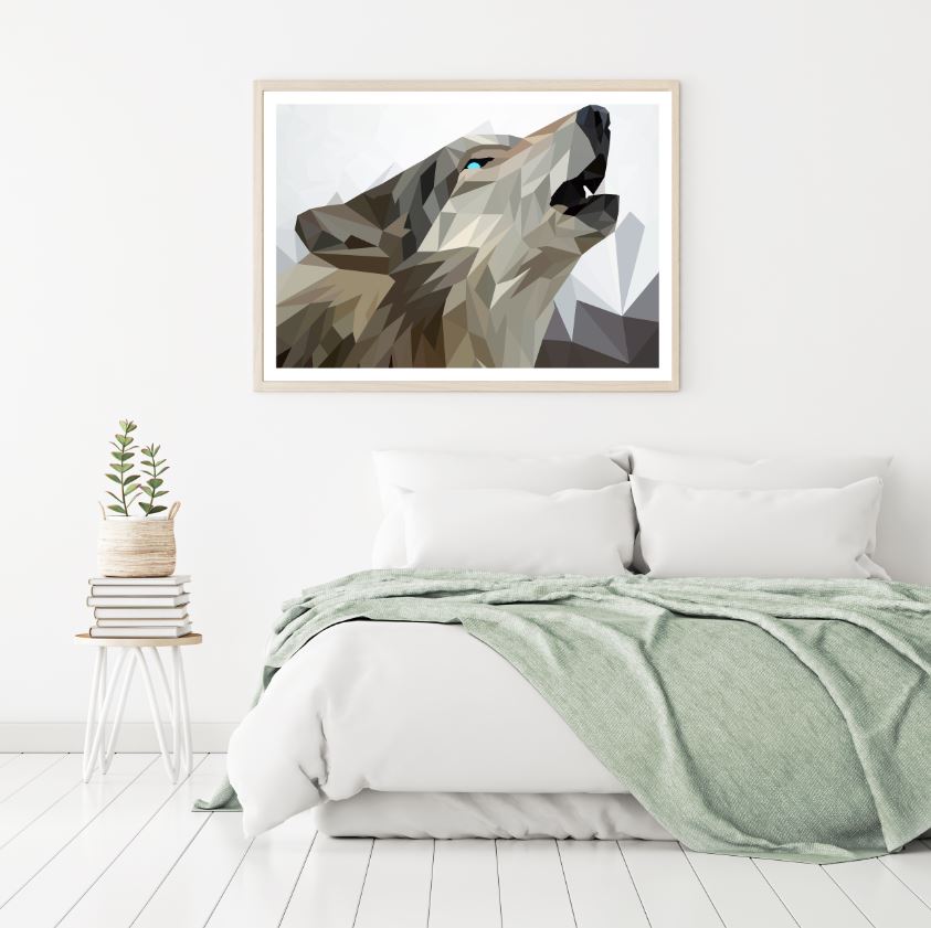 Wolf Portrait Abstract Design Home Decor Premium Quality Poster Print Choose Your Sizes