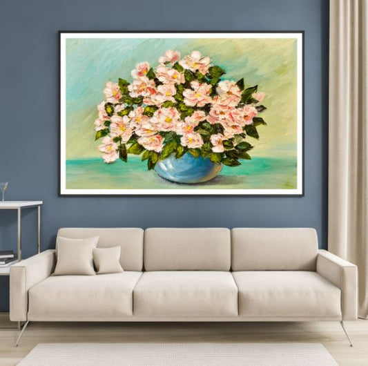 Colorful Flower Vase Oil Painting Home Decor Premium Quality Poster Print Choose Your Sizes