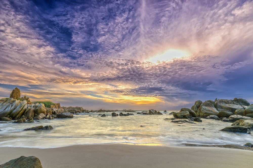 Stunning Beach View Sunset Photograph Print 100% Australian Made