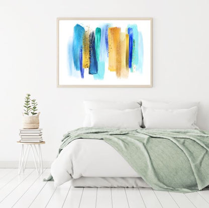 Colorful Paint Brush Strokes Abstract Design Home Decor Premium Quality Poster Print Choose Your Sizes