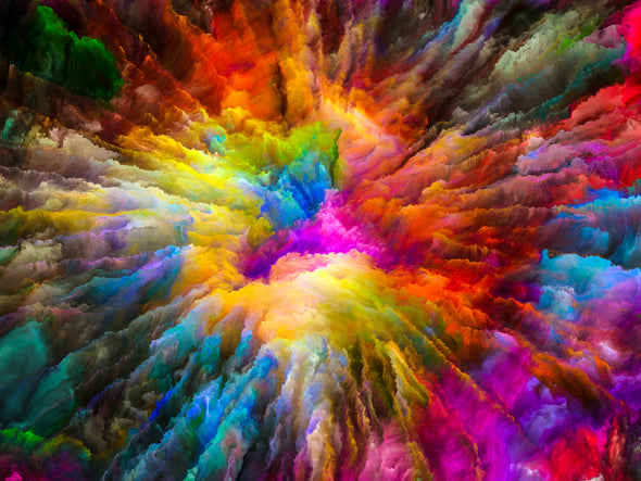 Multicolour Abstract Cloud Design Print 100% Australian Made