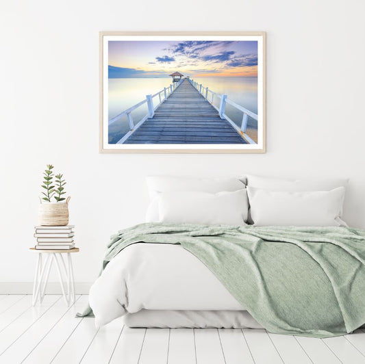 Wooden Pier Over Sea Scenery View Home Decor Premium Quality Poster Print Choose Your Sizes