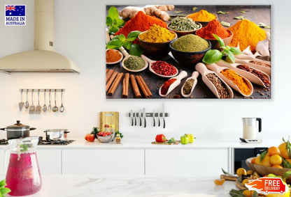 Colorful Kitchen Spices on a Table Photograph Print 100% Australian Made