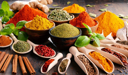 Colorful Kitchen Spices on a Table Photograph Print 100% Australian Made