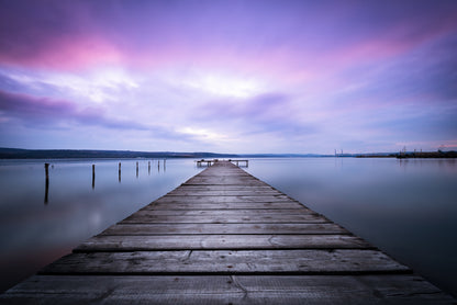 Wooden Pier On Beach Print 100% Australian Made