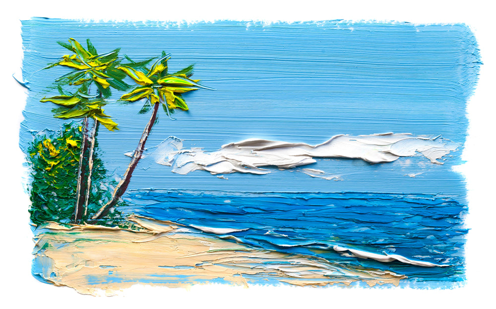 Beach & Trees Painting Print 100% Australian Made