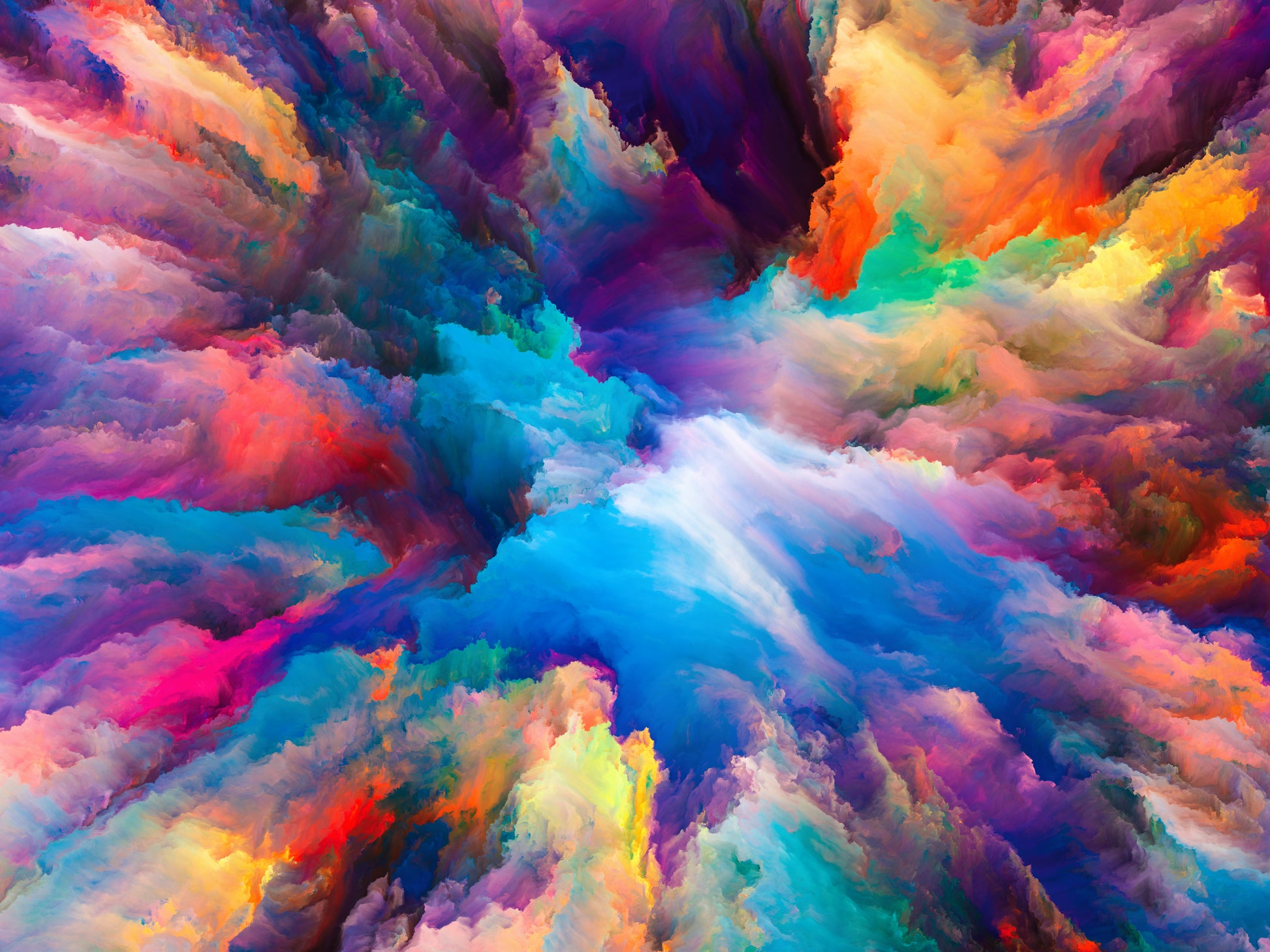 Colourful Abstract Cloud Design Print 100% Australian Made