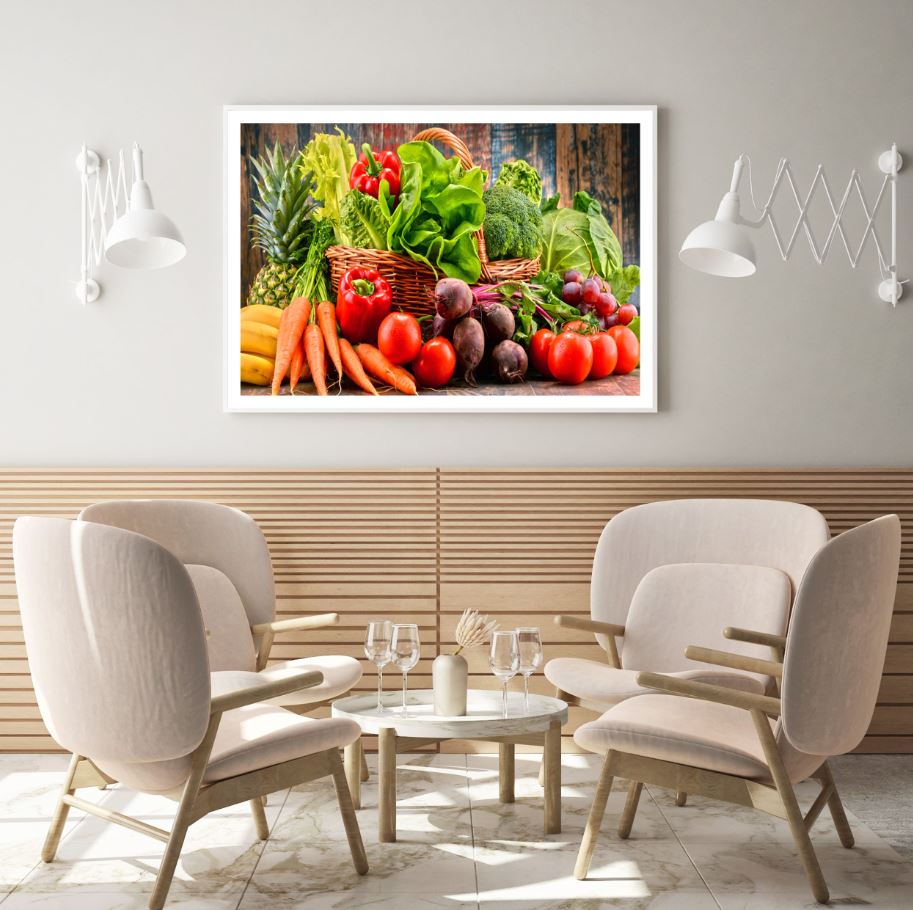 Vegetables on a Tabel Photograph Home Decor Premium Quality Poster Print Choose Your Sizes