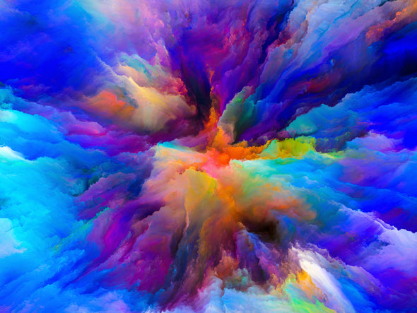 Colourful Abstract Sky Cloud Smoke Design Print 100% Australian Made