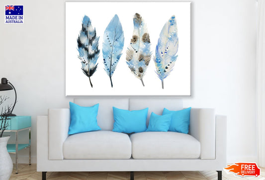 Colorful Feathers Watercolor Art Print 100% Australian Made