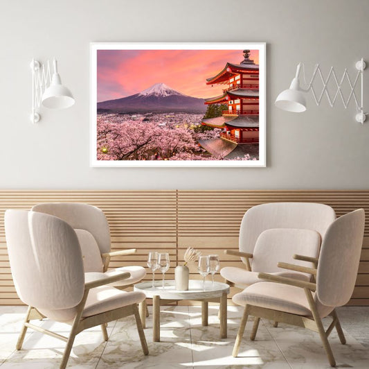 Palace & Mountain Scenery View Photograph Home Decor Premium Quality Poster Print Choose Your Sizes