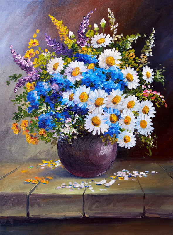 Colourful Flower Vase Painting Print 100% Australian Made