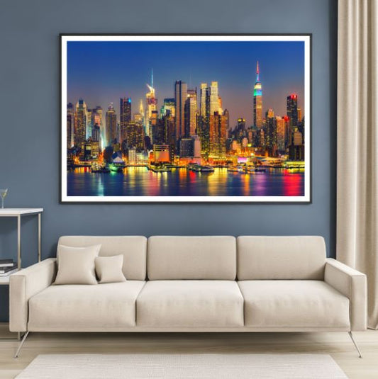 City Night Scenery Photograph Home Decor Premium Quality Poster Print Choose Your Sizes
