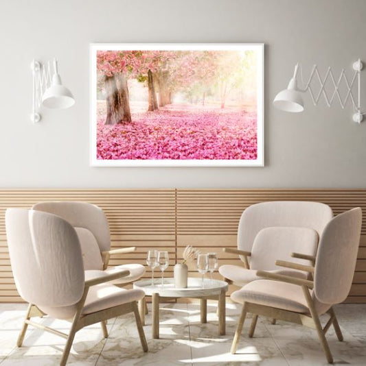 Blossom Trees in a Park Photograph Home Decor Premium Quality Poster Print Choose Your Sizes