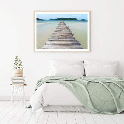 Wooden Pier Over Sea Photograph Home Decor Premium Quality Poster Print Choose Your Sizes