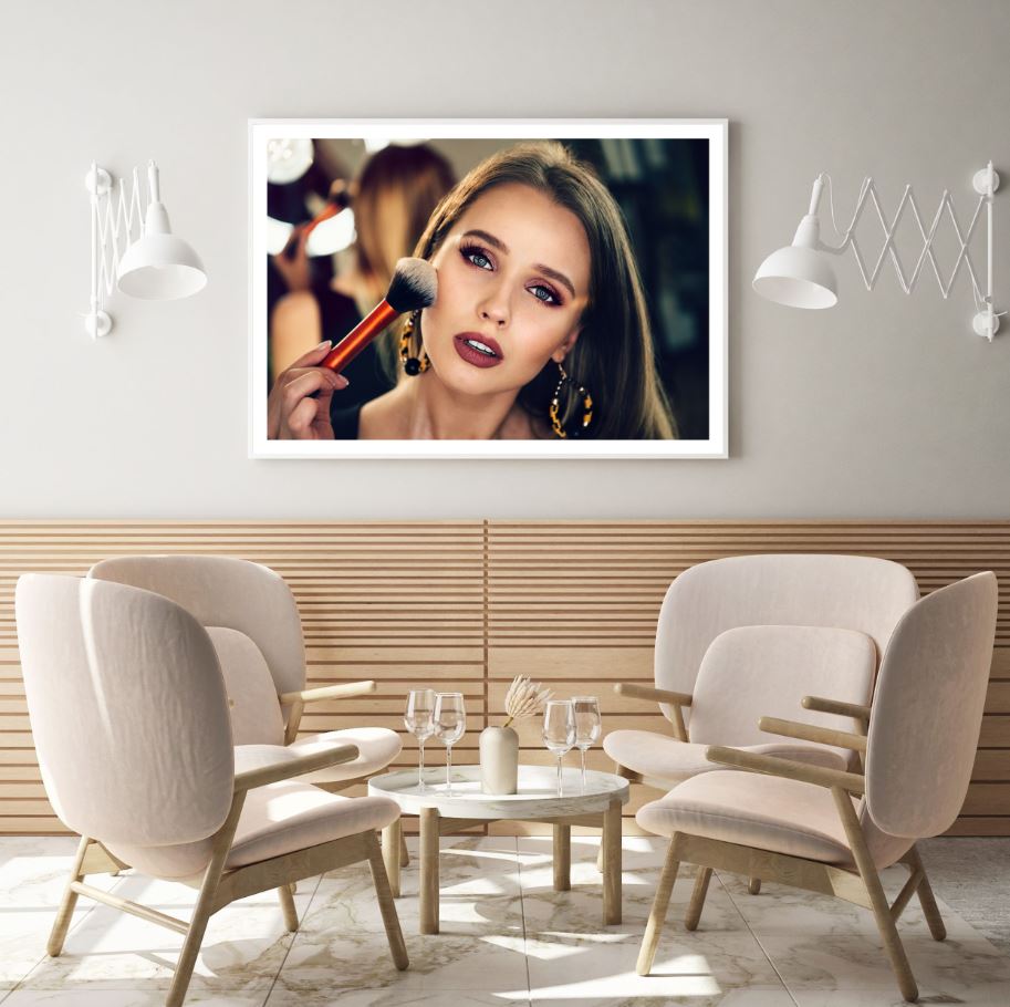 Girl with Makeup Face Photograph Home Decor Premium Quality Poster Print Choose Your Sizes