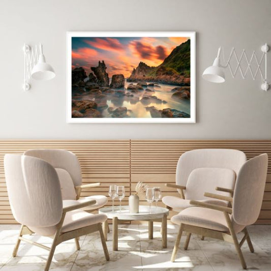 Sunset Sea Scenery Photograph Home Decor Premium Quality Poster Print Choose Your Sizes