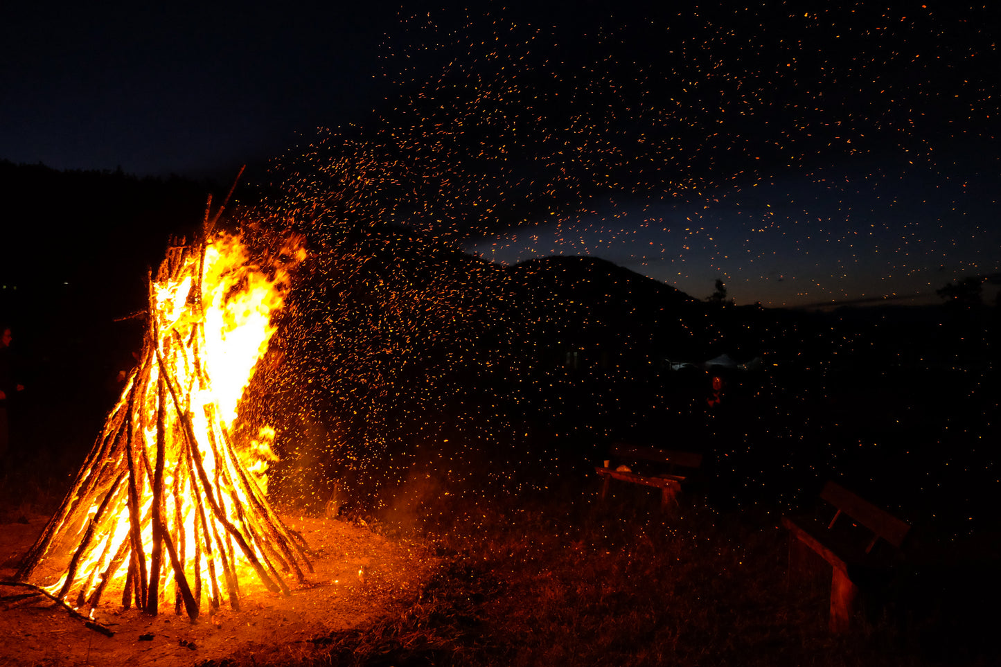 Bonfire Night Camp Photograph Print 100% Australian Made