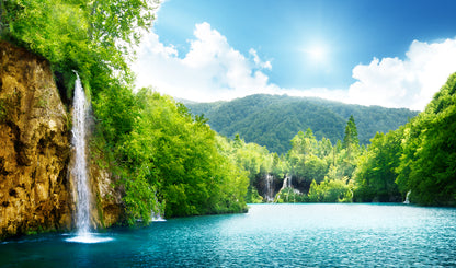 Beautiful Waterfalls Lake & Forest Photograph Print 100% Australian Made