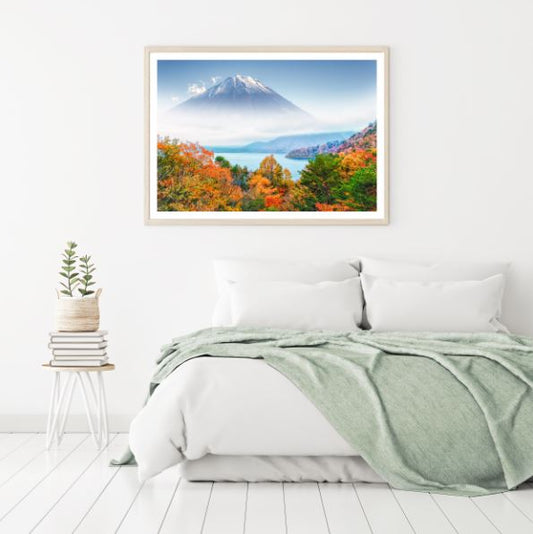 Mountain View Over Forest Scenery Photograph Home Decor Premium Quality Poster Print Choose Your Sizes