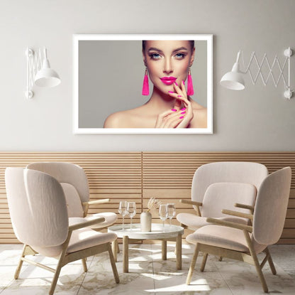 Girl with Makeup Face Photograph Home Decor Premium Quality Poster Print Choose Your Sizes